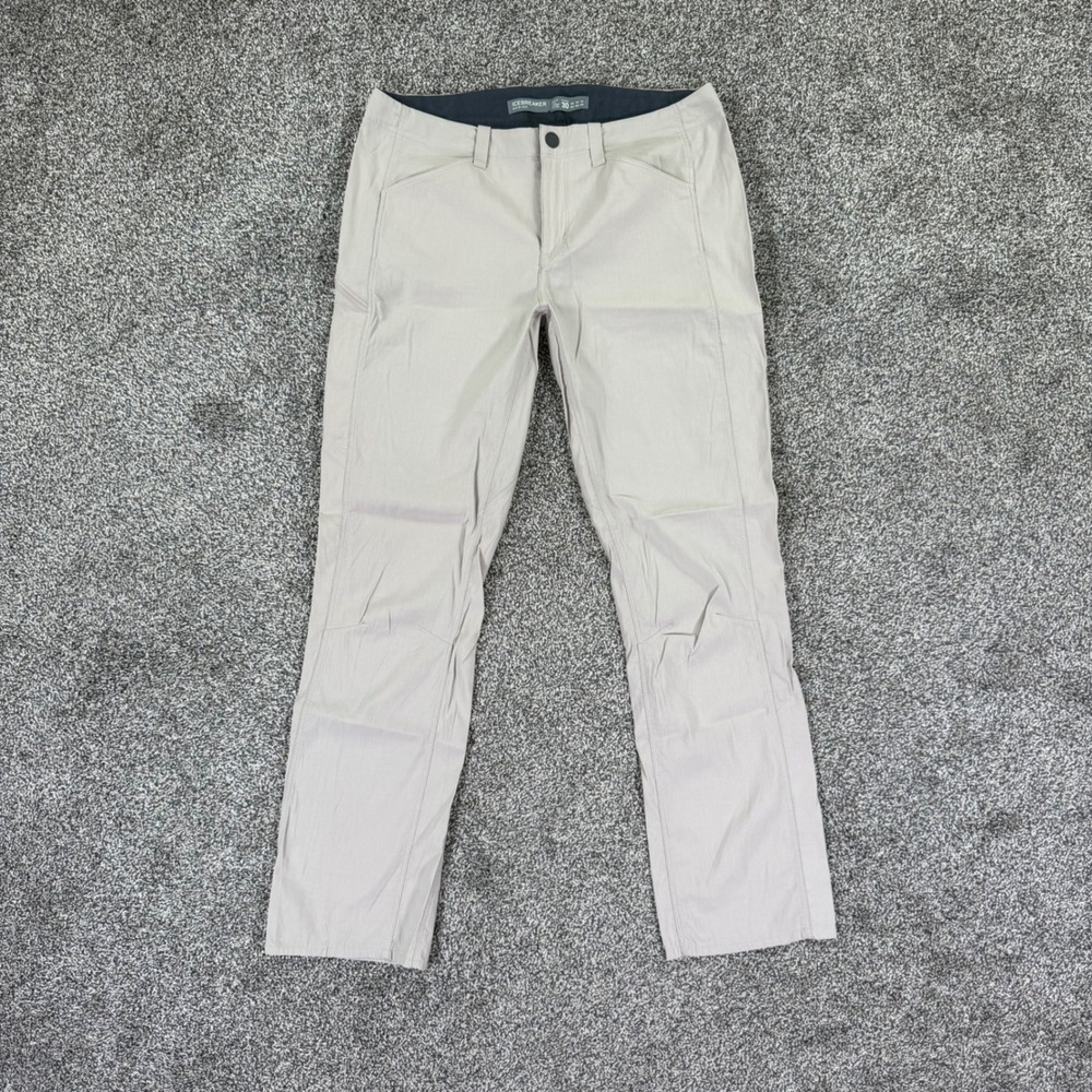 Icebreaker Merino Wool Blend Hiking Pants Womens 30 Tan Beige Outdoor Trousers